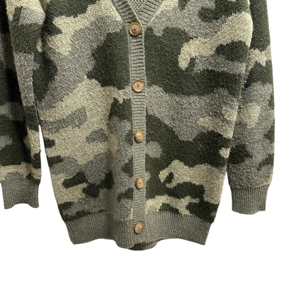 Lucky Brand wool blend camo cardigan sweater Small - Picture 6 of 12